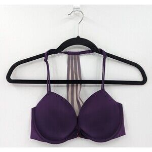 Victoria's Secret Bra Women's 32D Purple Push Up Racerback